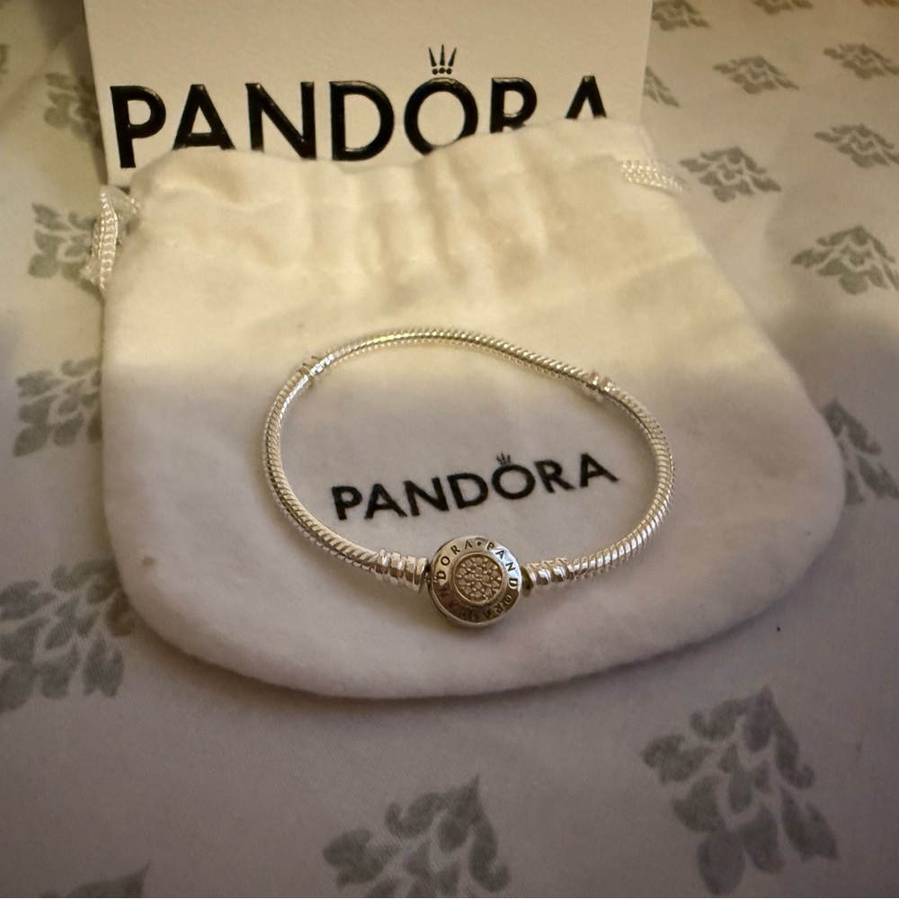 Pandora Silver with gold  Bracelet size 16